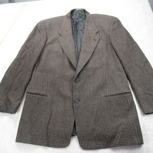 Giorgio Armani Wool Cashmere Blend Blazer Mens 41‎ Long Brown 2 Button Ventless